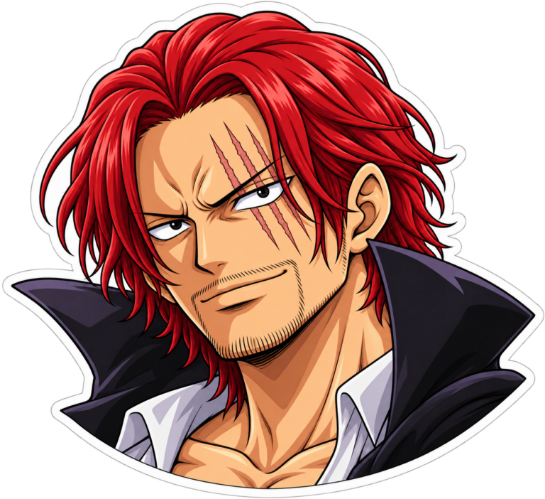 Shanks sonriendo — sticker PNG gratis