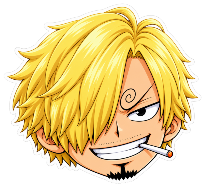 Sanji sonriente — sticker PNG gratis