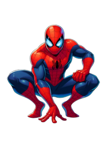 Spider-Man en pose de combate — sticker PNG gratis