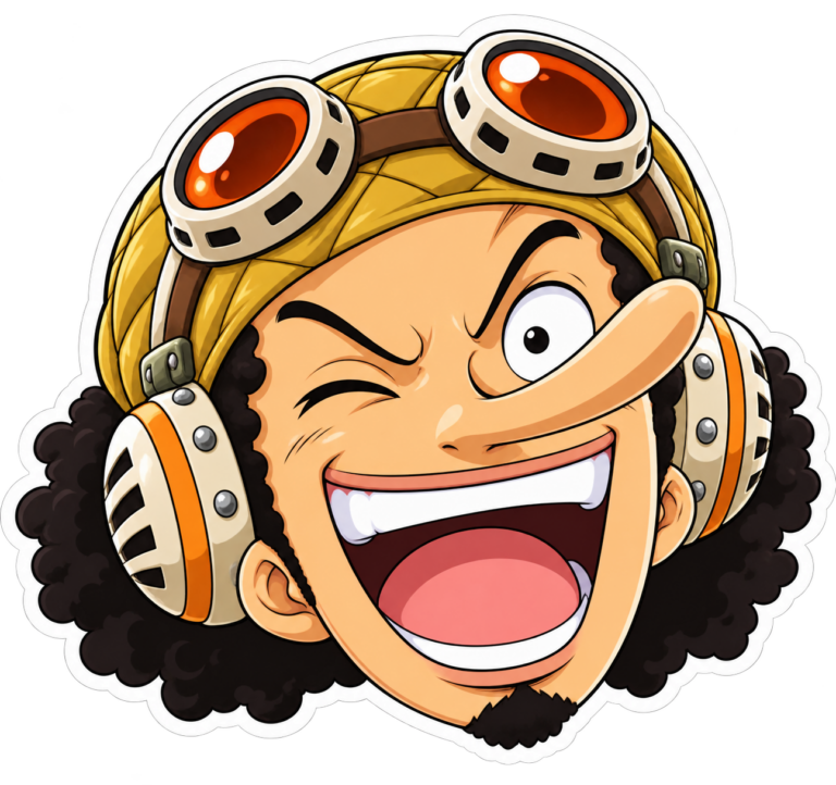 Usopp sonriente — sticker PNG gratis