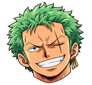Zoro sonriente — sticker PNG gratis