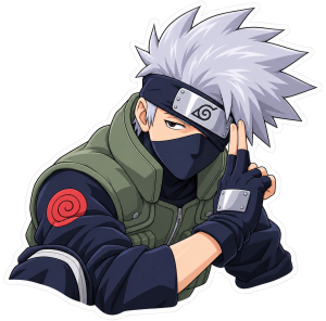 Kakashi Hatake haciendo un jutsu — sticker PNG gratis