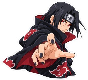 Itachi Uchiha con Sharingan — sticker PNG gratis