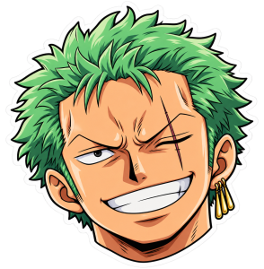 Zoro sonriente — sticker PNG gratis
