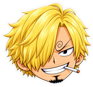 Sanji sonriente — sticker PNG gratis