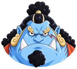 Jinbe con expresión seria — sticker PNG gratis