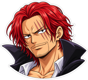 Shanks sonriendo — sticker PNG gratis
